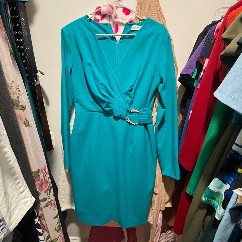 Teal Calvin Klein Dress